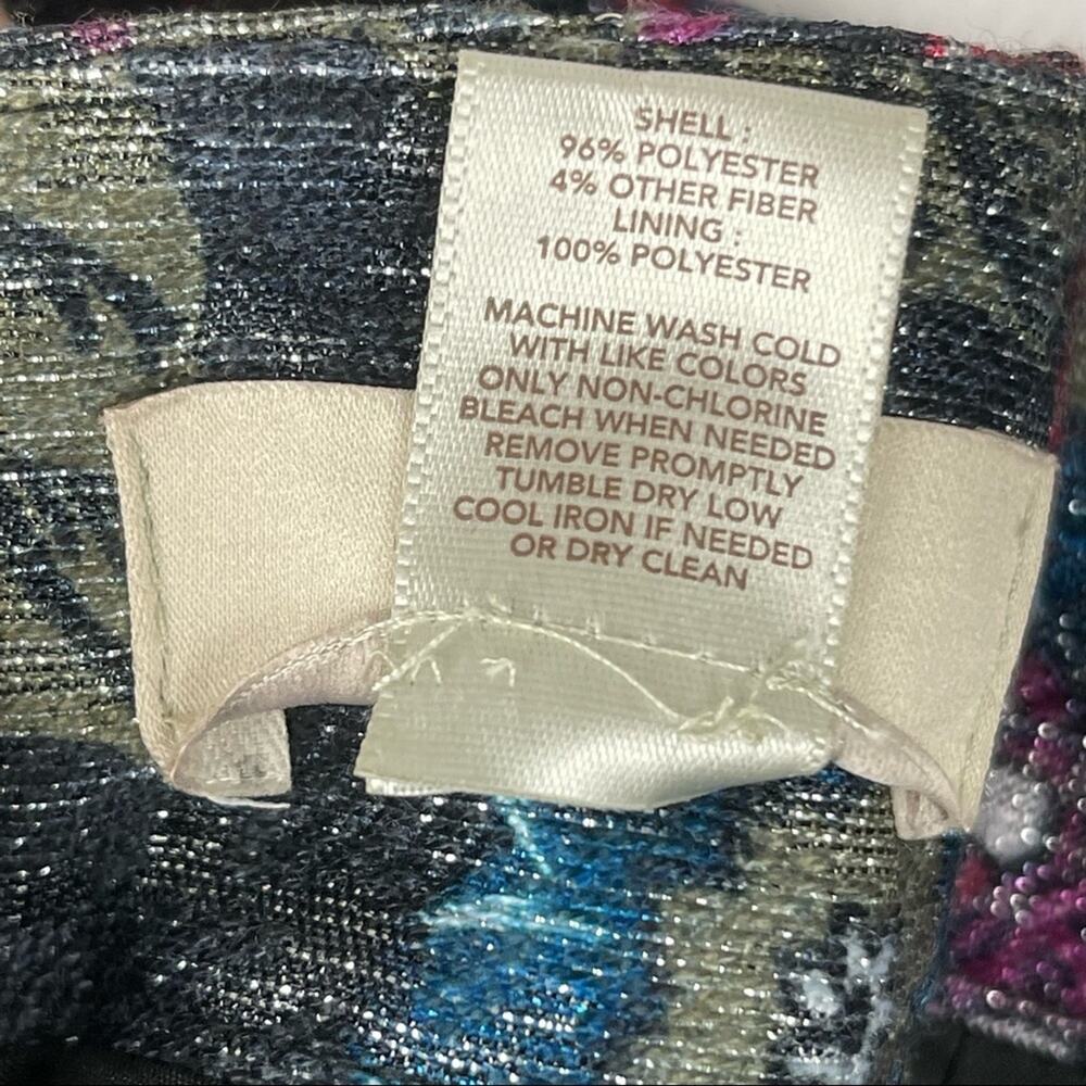 Loft Outlet Floral Brocade / Tapestry Style Pleated Skirt w/ Metallic Thread - 8 - Picture 9 of 10